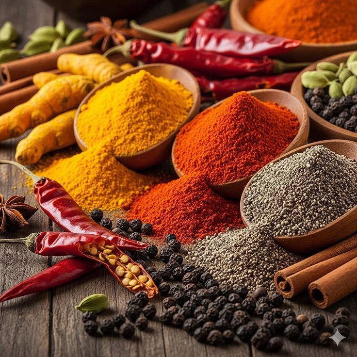 Indian spices and powders